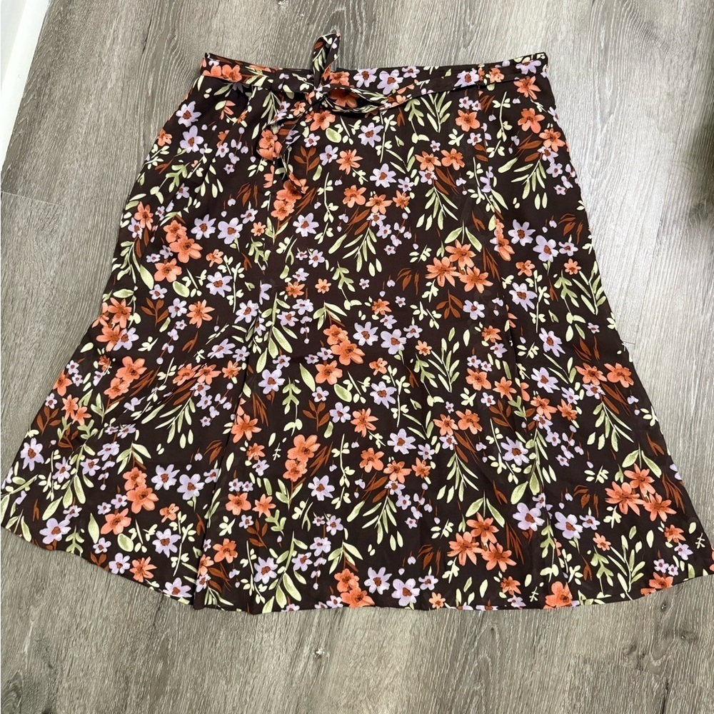 NORTONMCNAUGHTON Y2K Vintage MIDI Skirt All Over Floral Fairy Forest Size 16